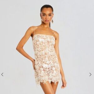 Retrofete Jaala Sequin Lace Mini Dress